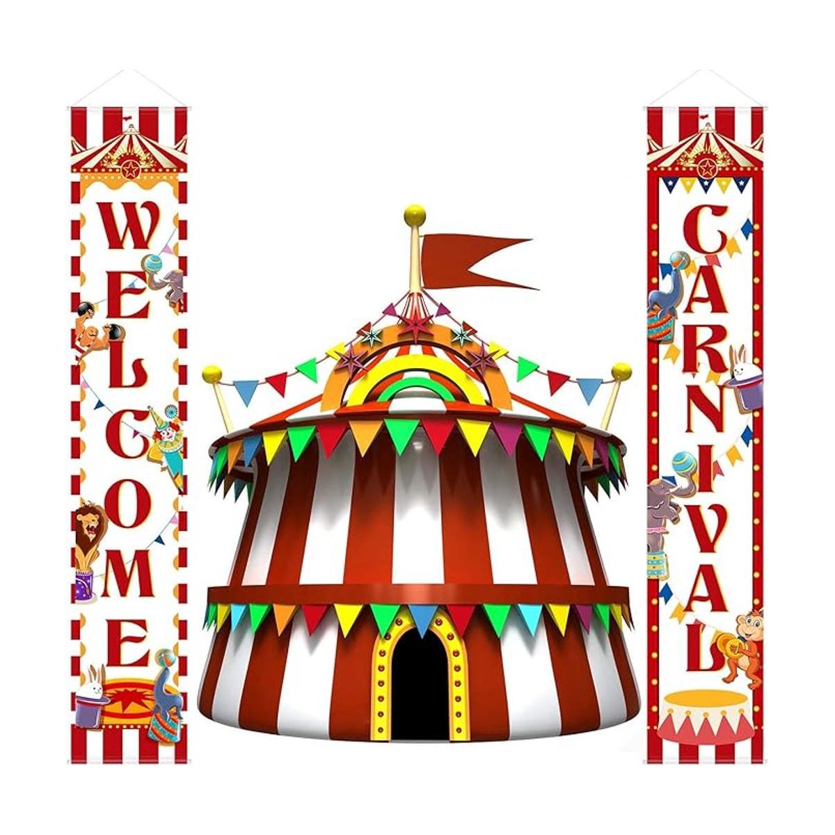 Cartel de decoración de carnaval circo fiesta de