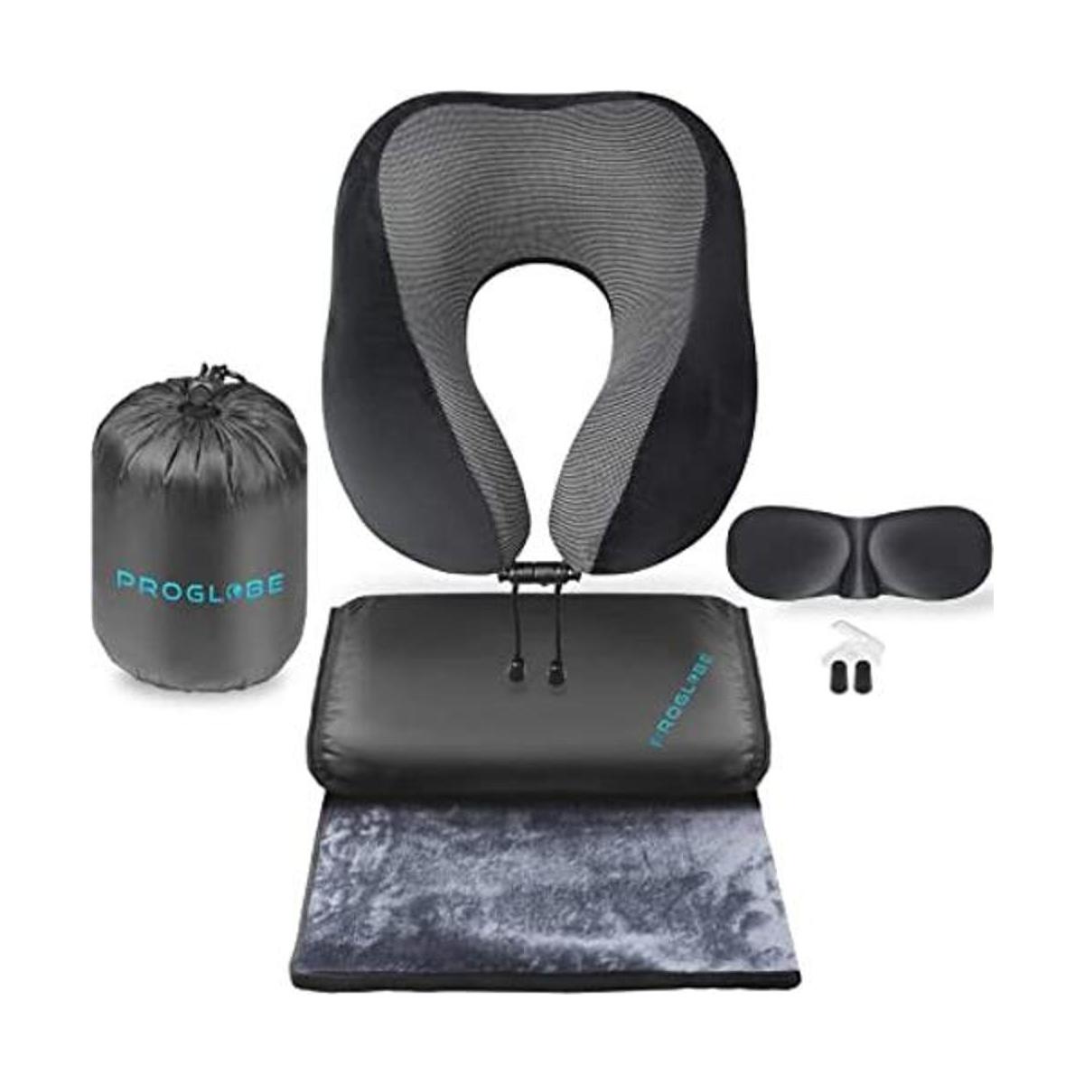 Proglobe Juego de manta de viaje de lujo Almohada
