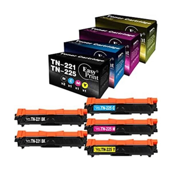 Paquete de 5 cartuchos de tóner compatibles TN221 TN225