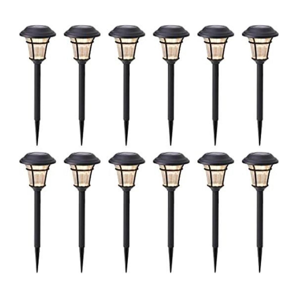 MAGGIFT Paquete de 12 luces solares de camino para