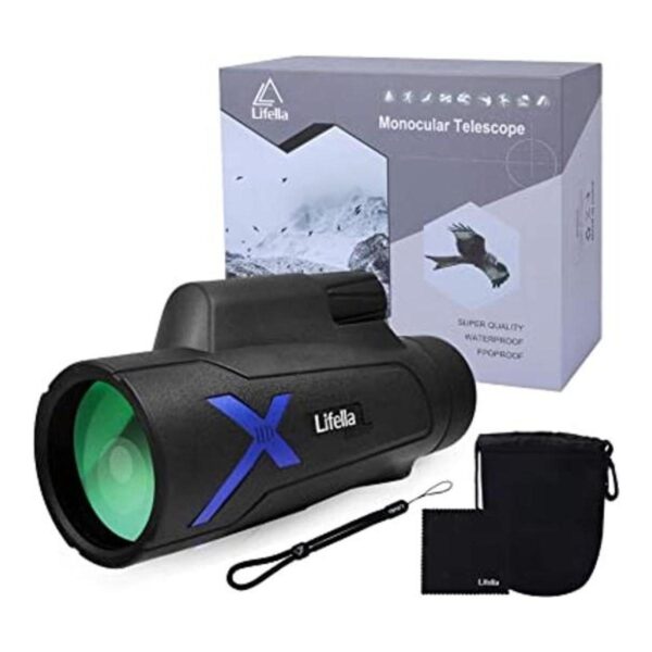 Lifella Telescopio monocular de alta definición de 12 x 50_1