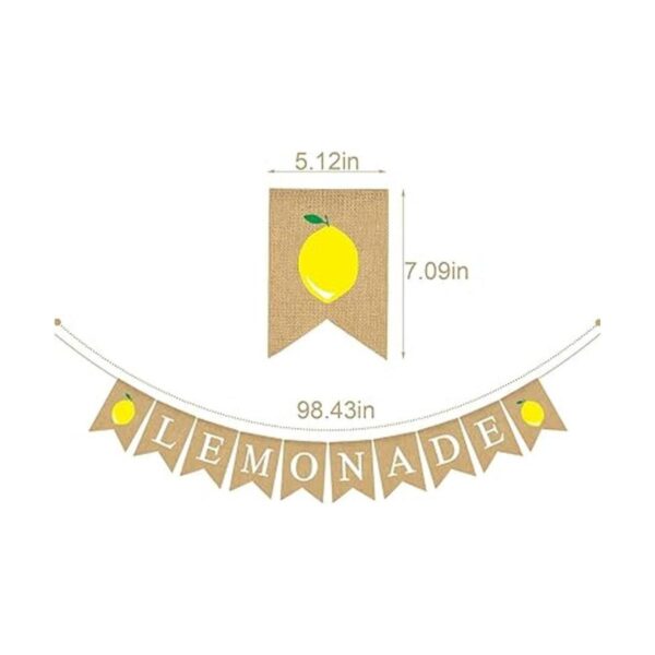 Rainlemon Bandera rústica de limonada de arpillera de yute_6