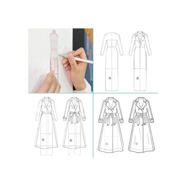 4 modelos de reglas de ilustración de moda regla de_3