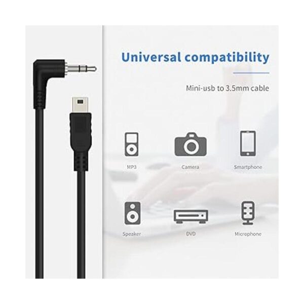 Duttek Cable adaptador de audio AUX macho de 90 grados 3_2