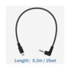 Duttek Cable adaptador de audio AUX macho de 90 grados 3_5