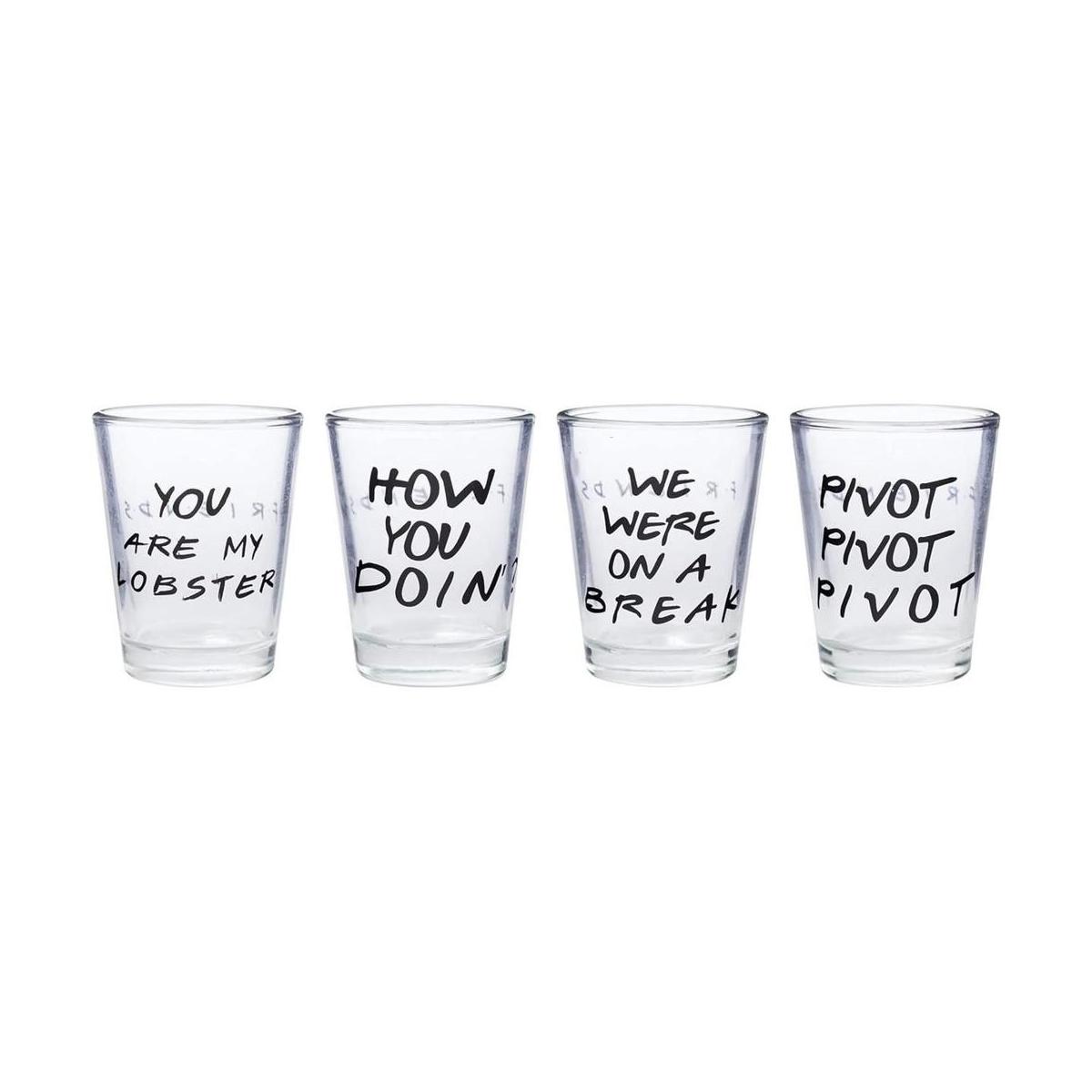 Silver Buffalo Friends Iconic Quotes Only Paquete de 4