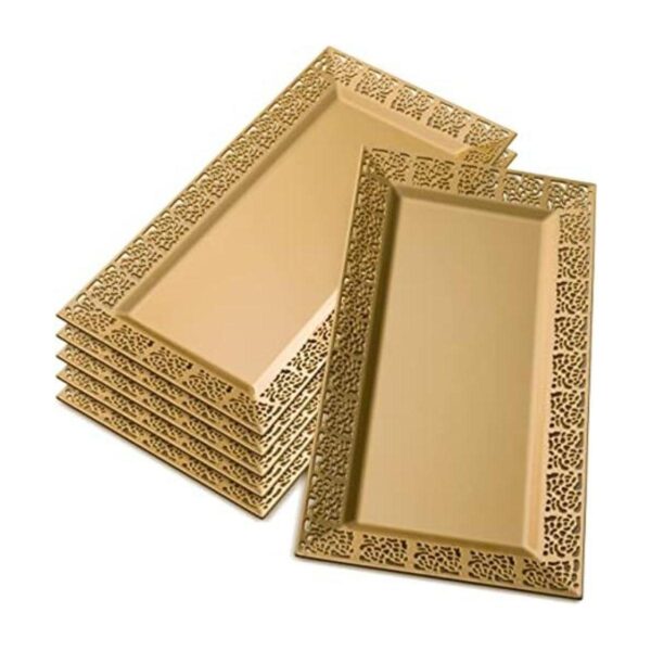 Bandejas de encaje desechables para bodas y comedores de_1