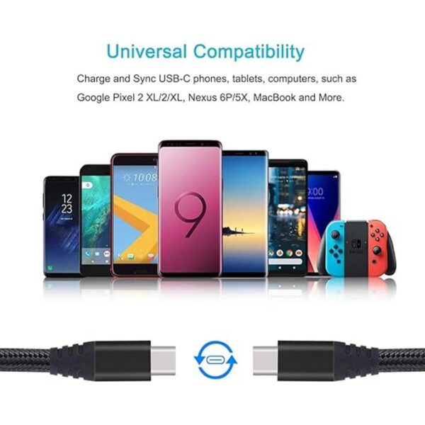 Besgoods Cable corto USB C a USB C cargador USB 2.0 tipo