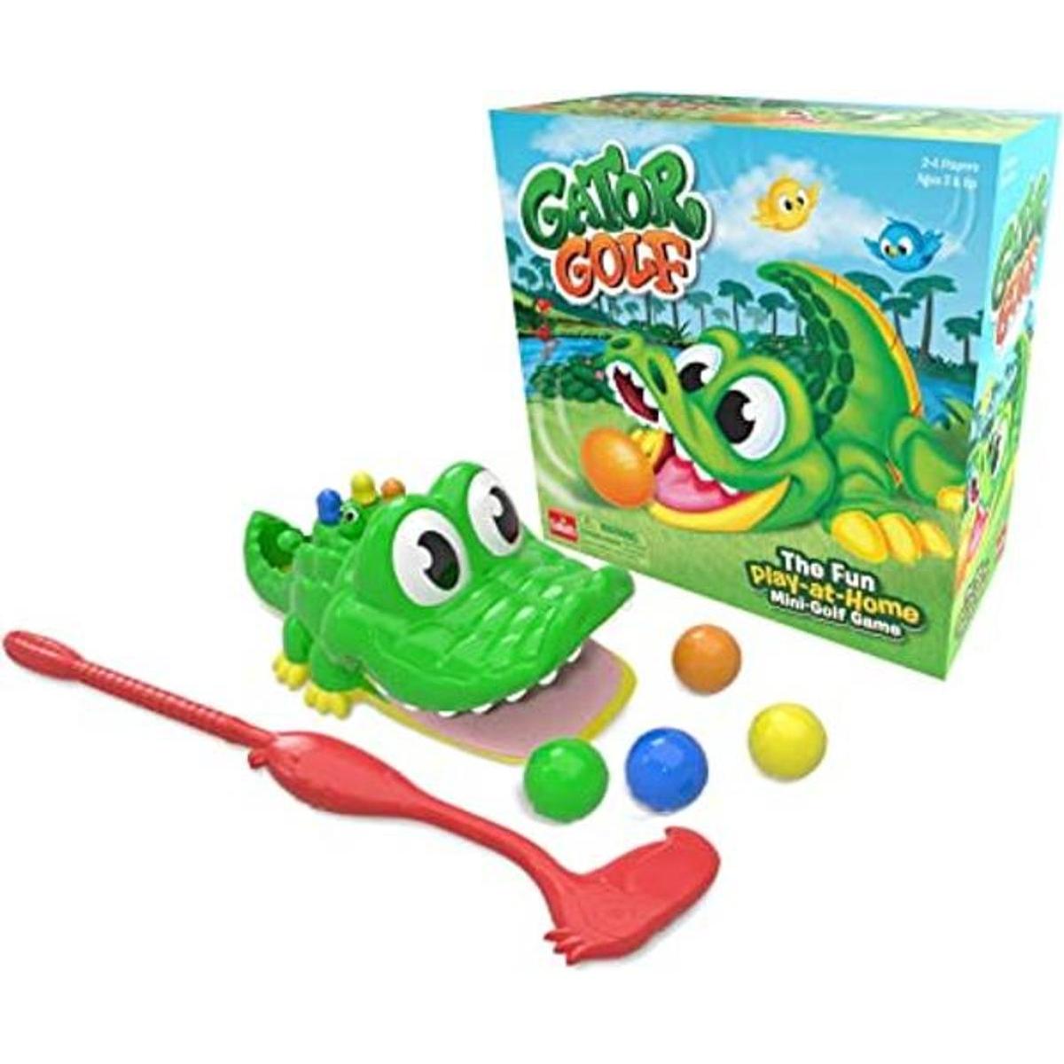 Golf de caimán juego de puntuación introduce la bola en