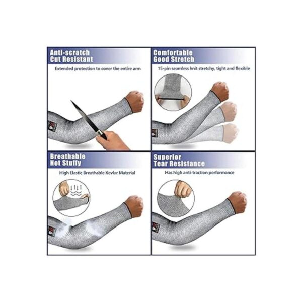 Evridwear 1 par de mangas resistentes a cortes para_2