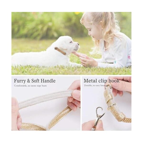 PetsHome Dog Leash Pet Leash Bling Rhinestones Premium