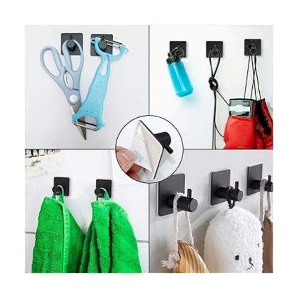 ShineMe Ganchos adhesivos resistentes de acero inoxidable