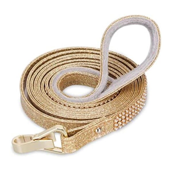 PetsHome Dog Leash Pet Leash Bling Rhinestones Premium