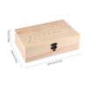 Dedoot Caja de madera sin terminar con tapa con bisagras