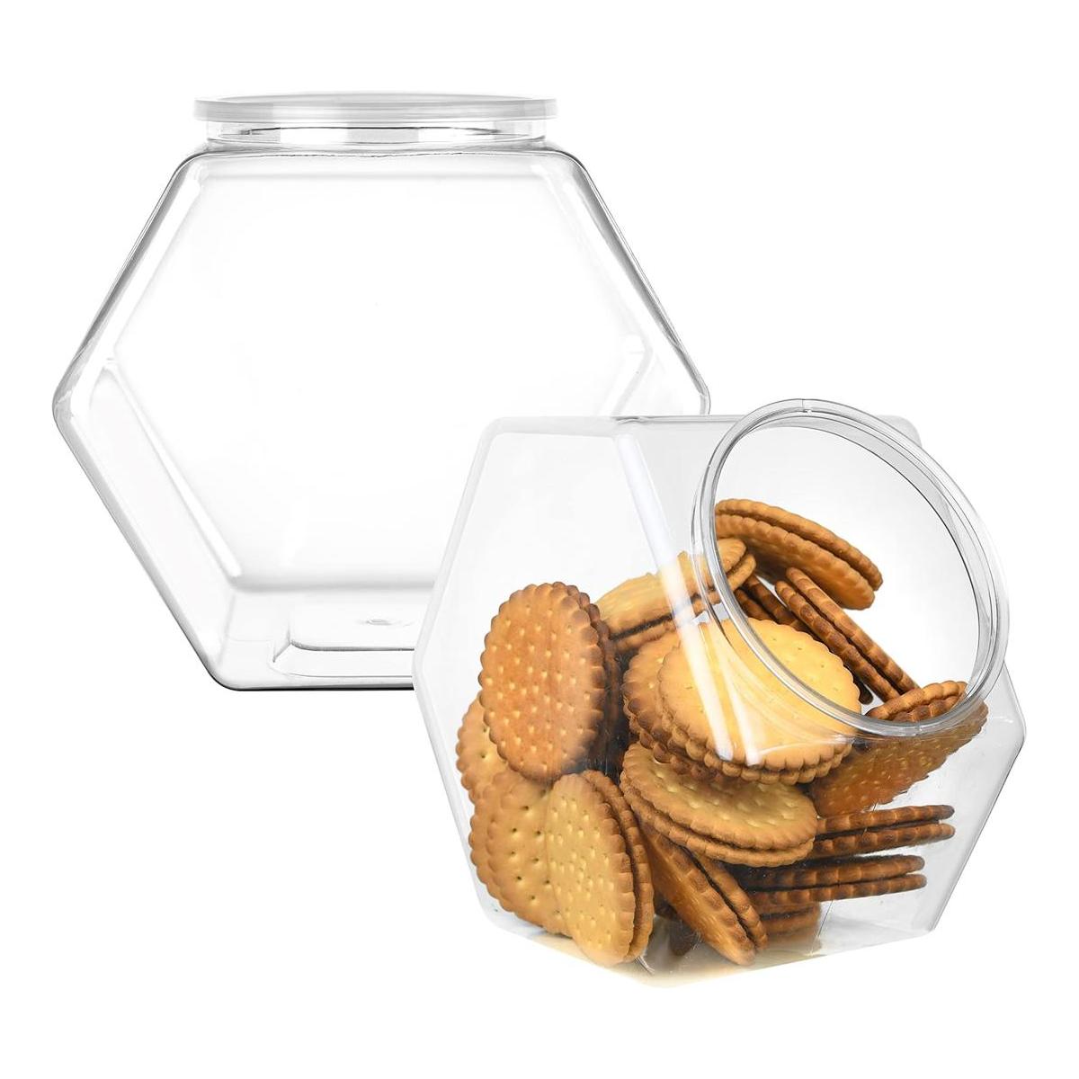 DilaBee Tarros de plástico para galletas con tapas