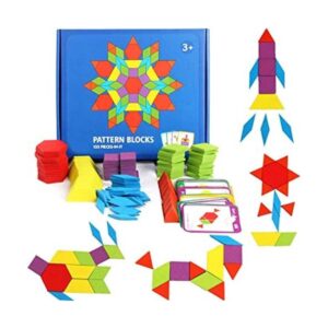 GEMEM Juego de 155 bloques de madera con forma_1