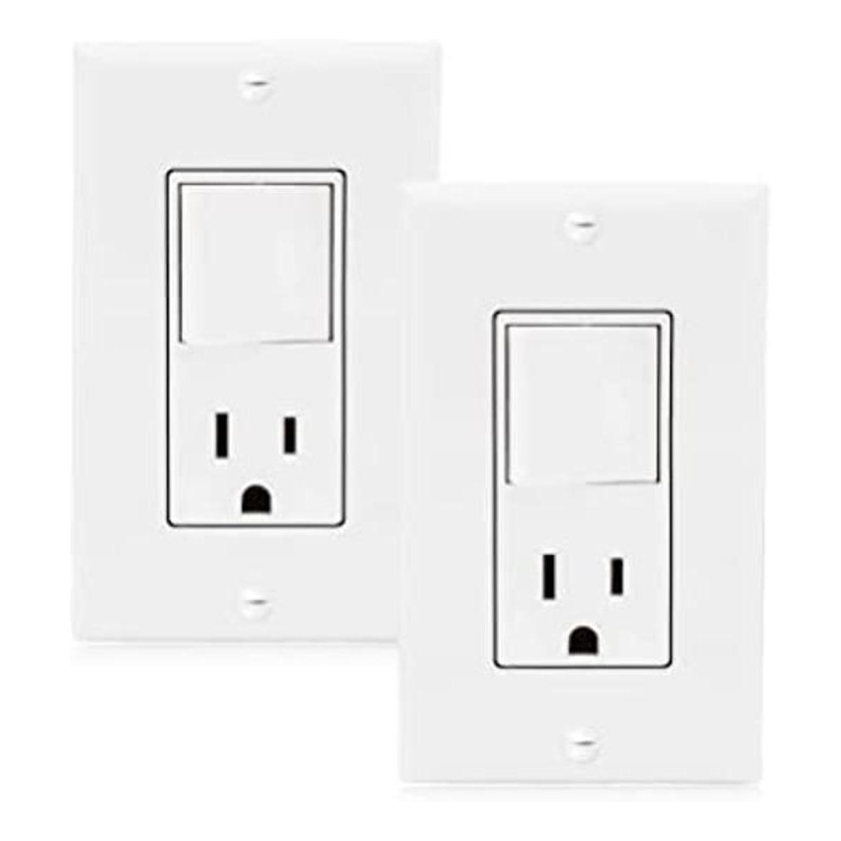 Maxxima Interruptor y toma de luz basculante combinados