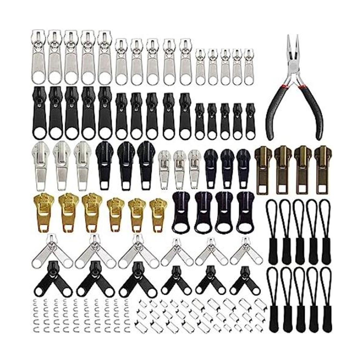 EuTengHao Kit de reparación de cremallera de 169 piezas