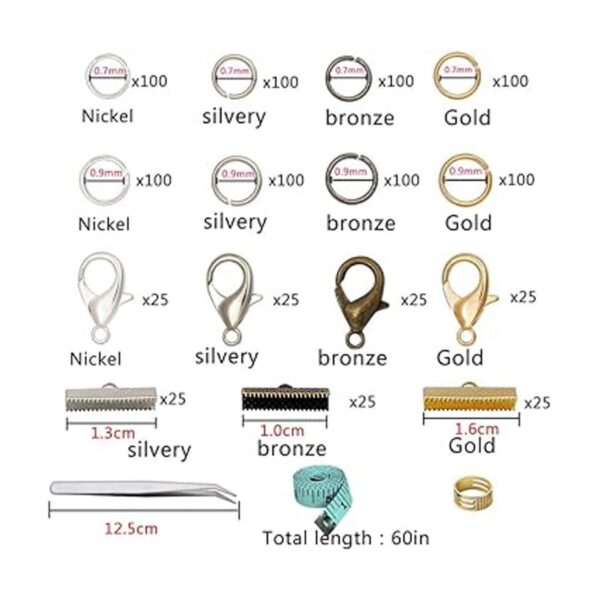 Kit de reparación de joyas de 982 piezas con anillos de_2
