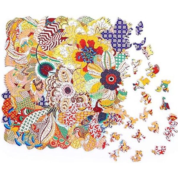 Hartmaze Rompecabezas de madera con flores y flores de_2