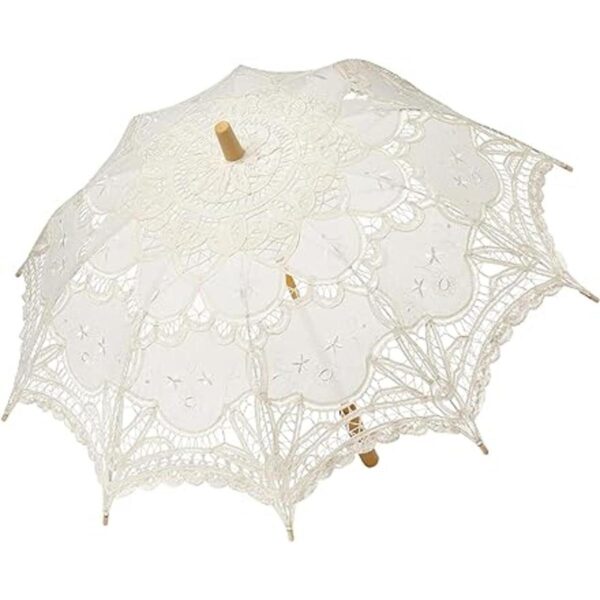 BABEYOND Sombrilla de encaje sombrilla vintage de boda_1