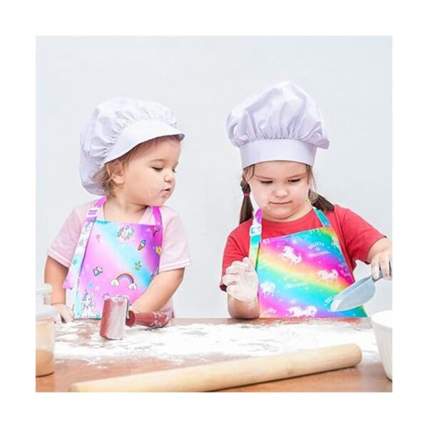 PASHOP Delantal para niños diseño de unicornio arcoíris_5