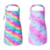 PASHOP Delantal para niños diseño de unicornio arcoíris_1