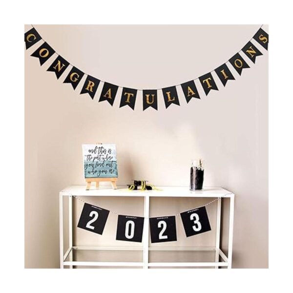 Brillantes oro negro Felicitaciones Banner para 2021_6