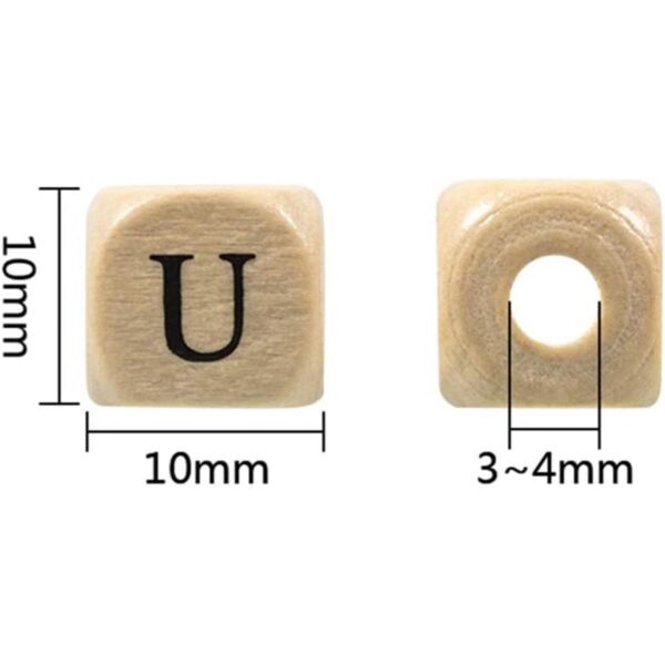 PH PandaHall 1060 cuentas de madera del alfabeto de 0.394