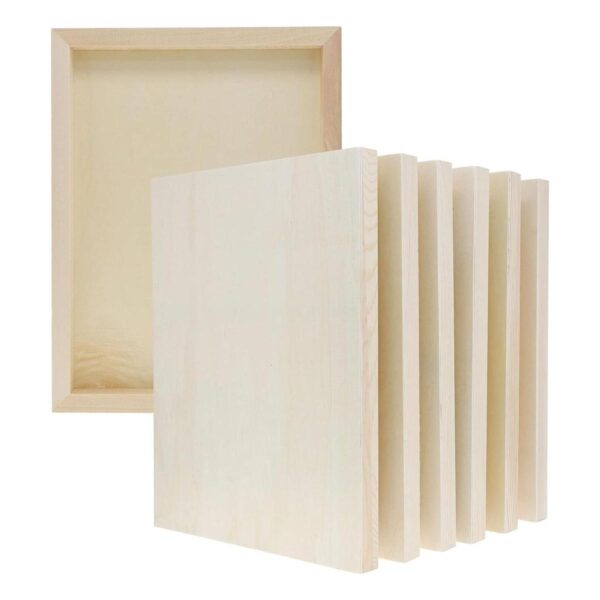 Tableros de panel de madera sin acabar lienzo de madera