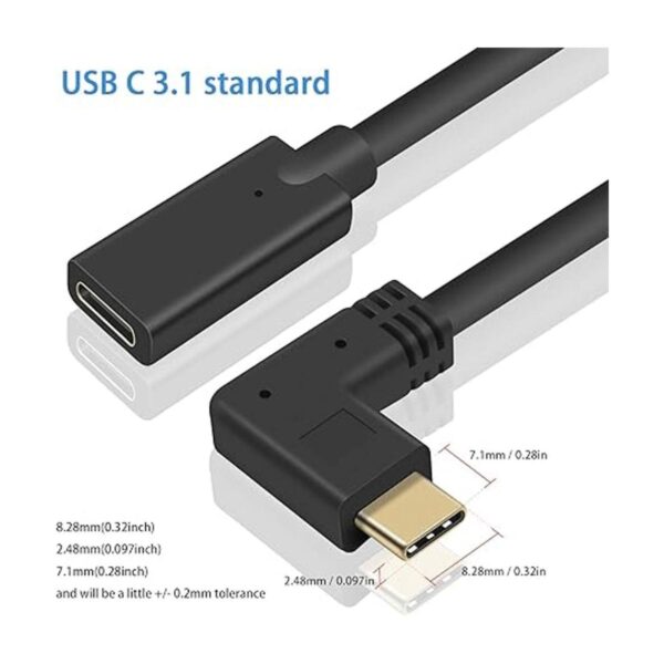 Poyiccot Cable de extensión USB C de 1 pies11.8 in USB C_2