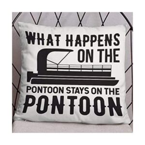 Fundas de almohada What happens on the pontón stays on the_1