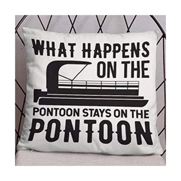 Fundas de almohada What happens on the pontón stays on the_1