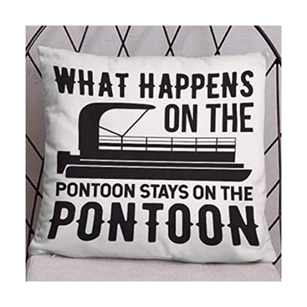 Fundas de almohada What happens on the pontón stays on the