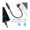 Poyiccot Cable de extensión USB C de 1 pies11.8 in USB C_3