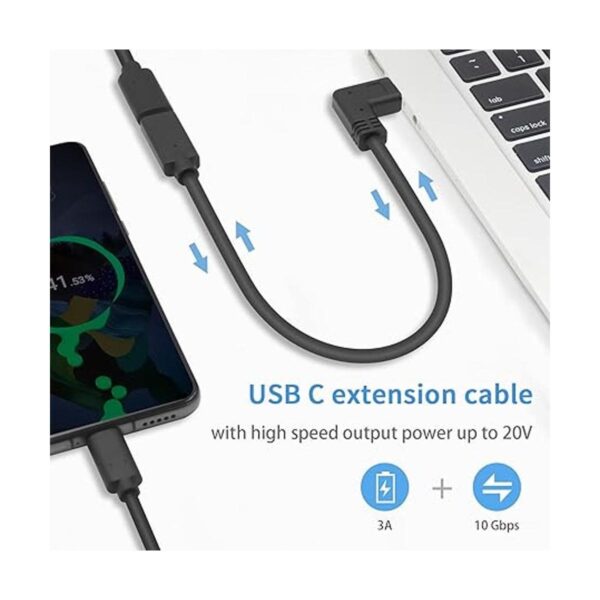 Poyiccot Cable de extensión USB C de 1 pies11.8 in USB C_3