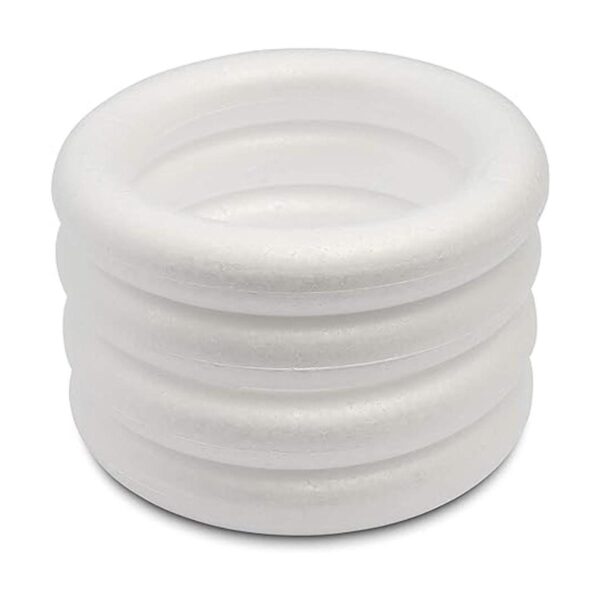 Anillos de corona de espuma blanca para arte y_2