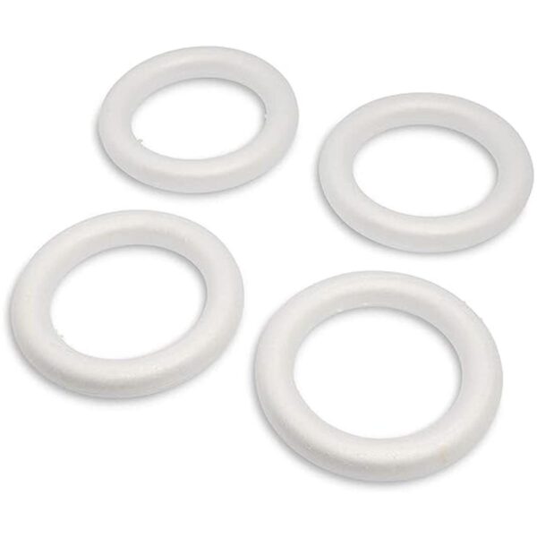 Anillos de corona de espuma blanca para arte y_4