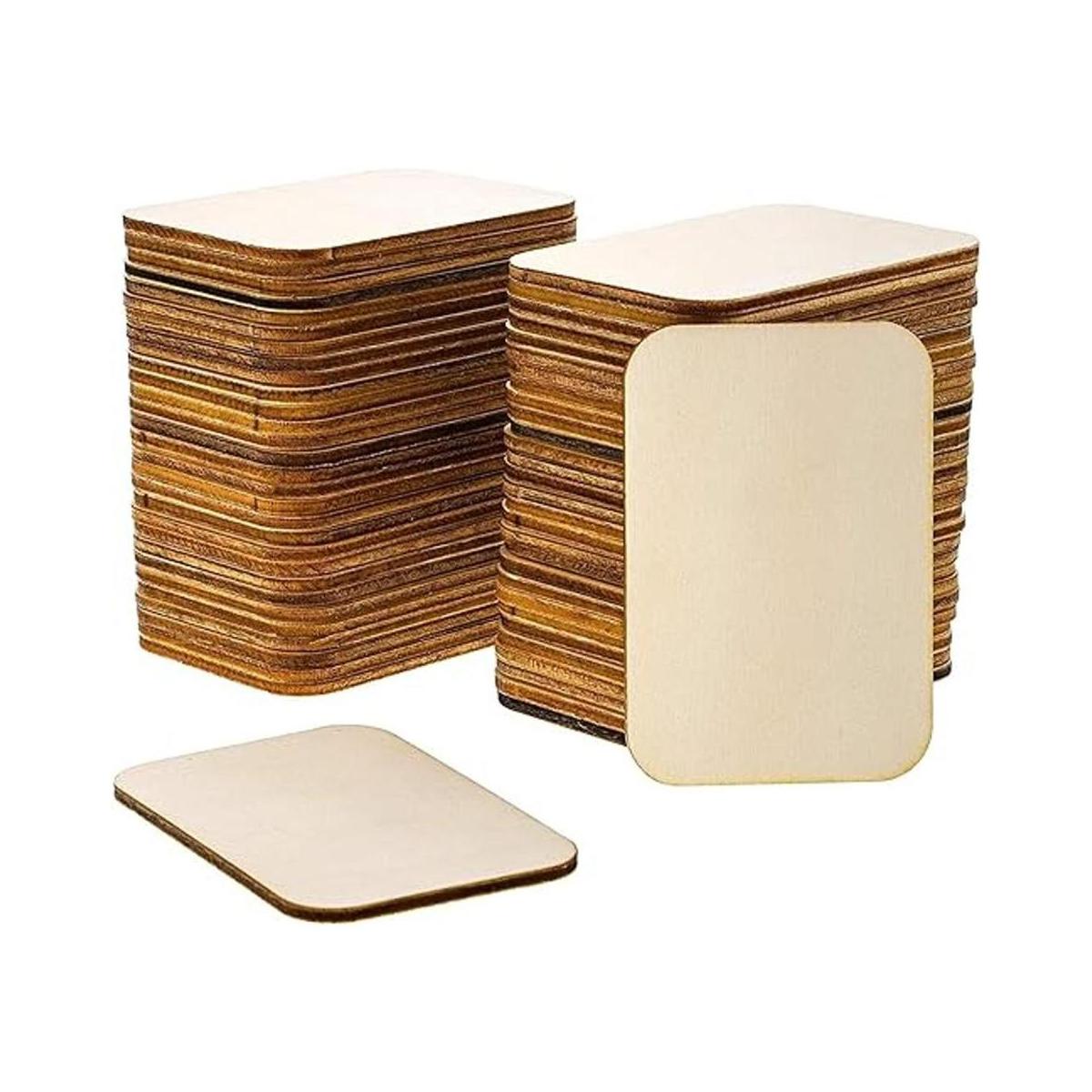 Bright Creations Rectángulos de madera sin terminar para