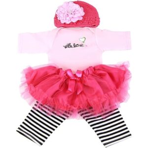 Reborn Dolls Ropa de niña de 22 pulgadas 21.7 in para_1