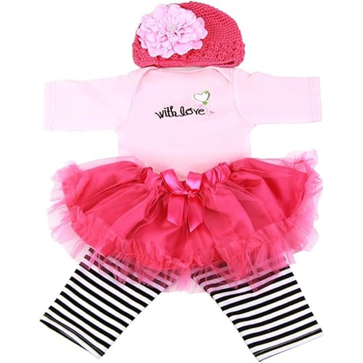 Reborn Dolls Ropa de niña de 22 pulgadas 21.7 in para