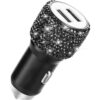Dual USB Car ChargerSAVORI Car Adapter Bling Bling_1