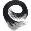 EuTengHao 120 piezas de cordón de collar encerado negro