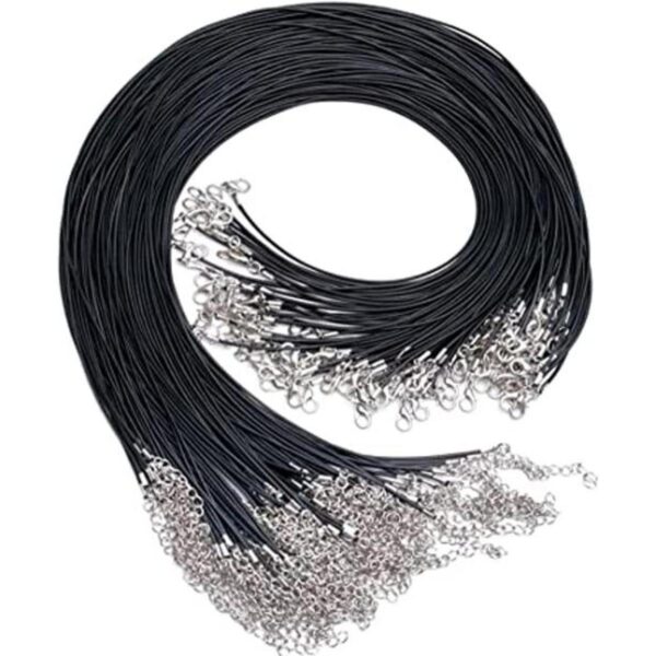 EuTengHao 120 piezas de cordón de collar encerado negro