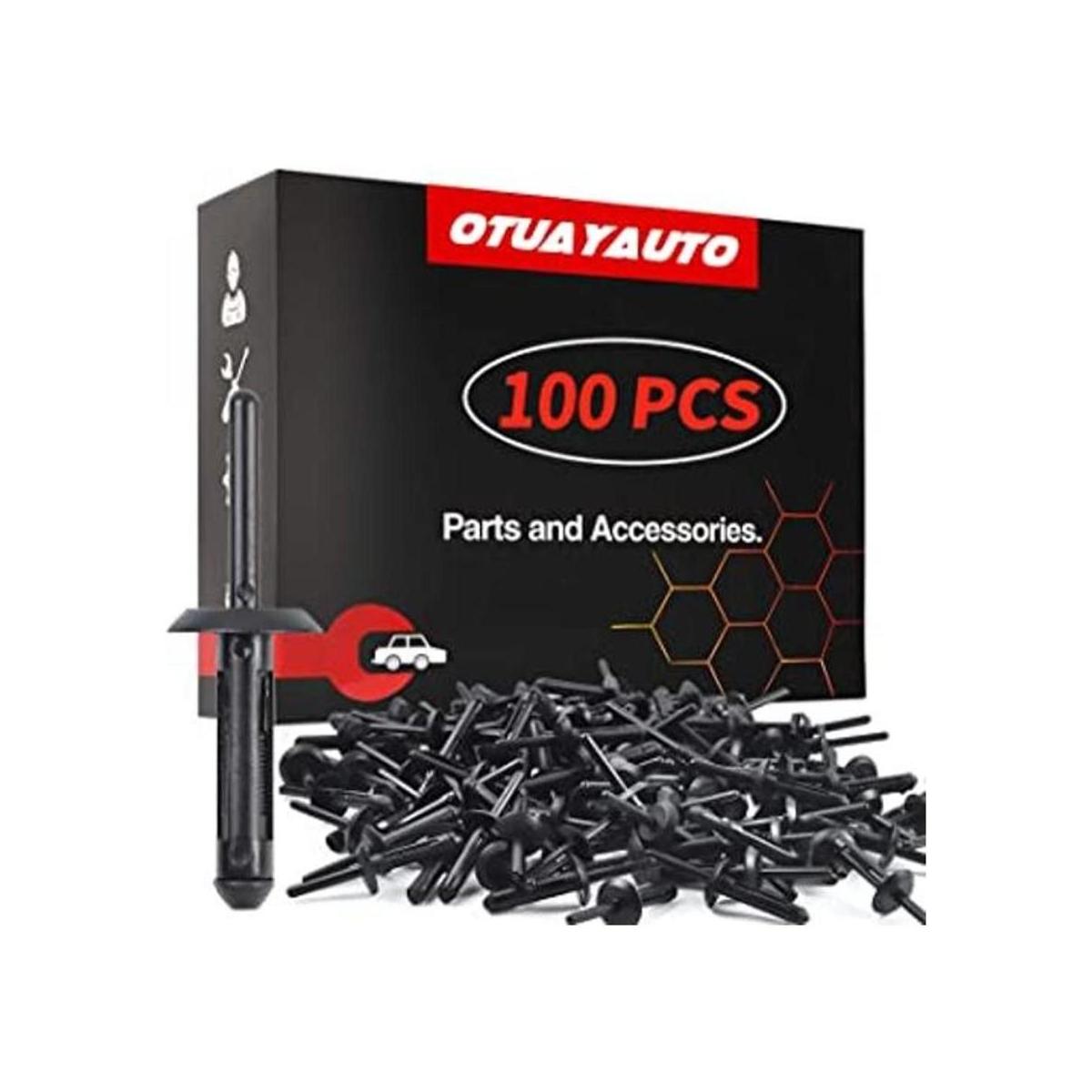 OTUAYAUTO 100 clips de remache de plástico repuesto para