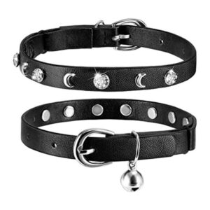 Collares de cuero para gatos collar de seguridad para_1