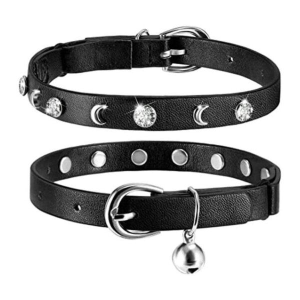 Collares de cuero para gatos collar de seguridad para_1