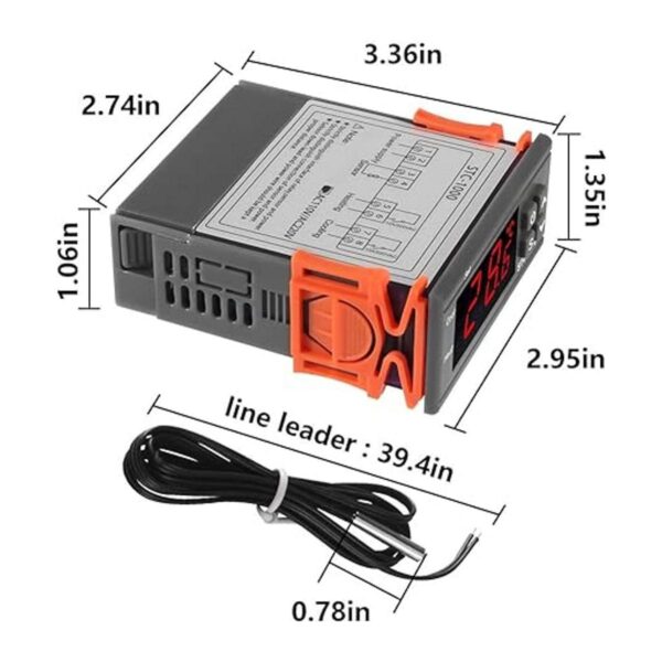 Dorhea Controlador de temperatura digital STC1000 AC 10A