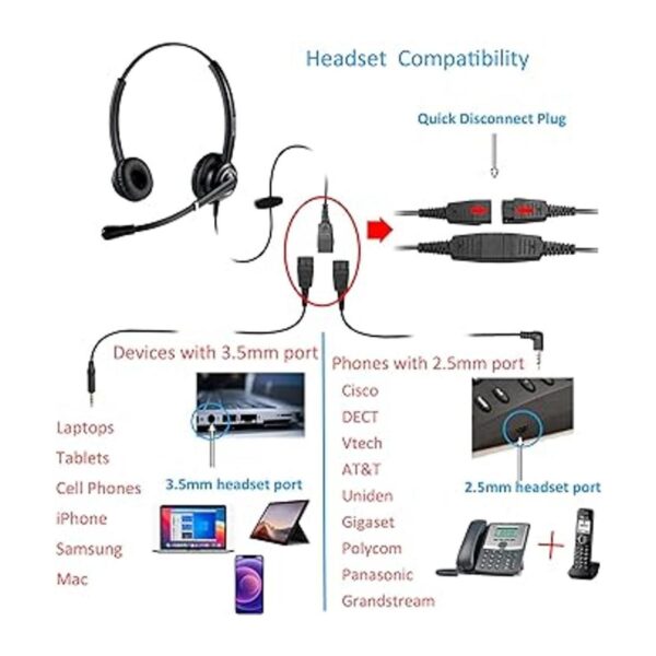 Auriculares de 0.098 in con micrófono de cancelación de_2