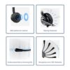 Auriculares de 0.098 in con micrófono de cancelación de_4